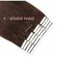 Tape  In vlasy 53/55 cm /Double Drawn! Salon Remy AAA / 100 gram