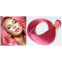 Růžové - Pink Clip In vlasy 90 - 130 gram