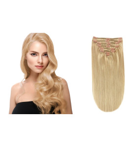 Clip in vlasy - Zlaté béžové blond 16 DeLuxe XXL sady