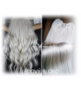Clip in vlasy Ledové Blond Deluxe XXL sady 