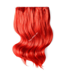 Clip in vlasy Červené Red -  Maxi sady husté Clip in příčesky