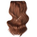 Clip in vlasy - Hnědočervené DeLuxe XXL sady