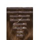 Čokoládově světle hnědé clip in DeLuxe vlnité vlasy